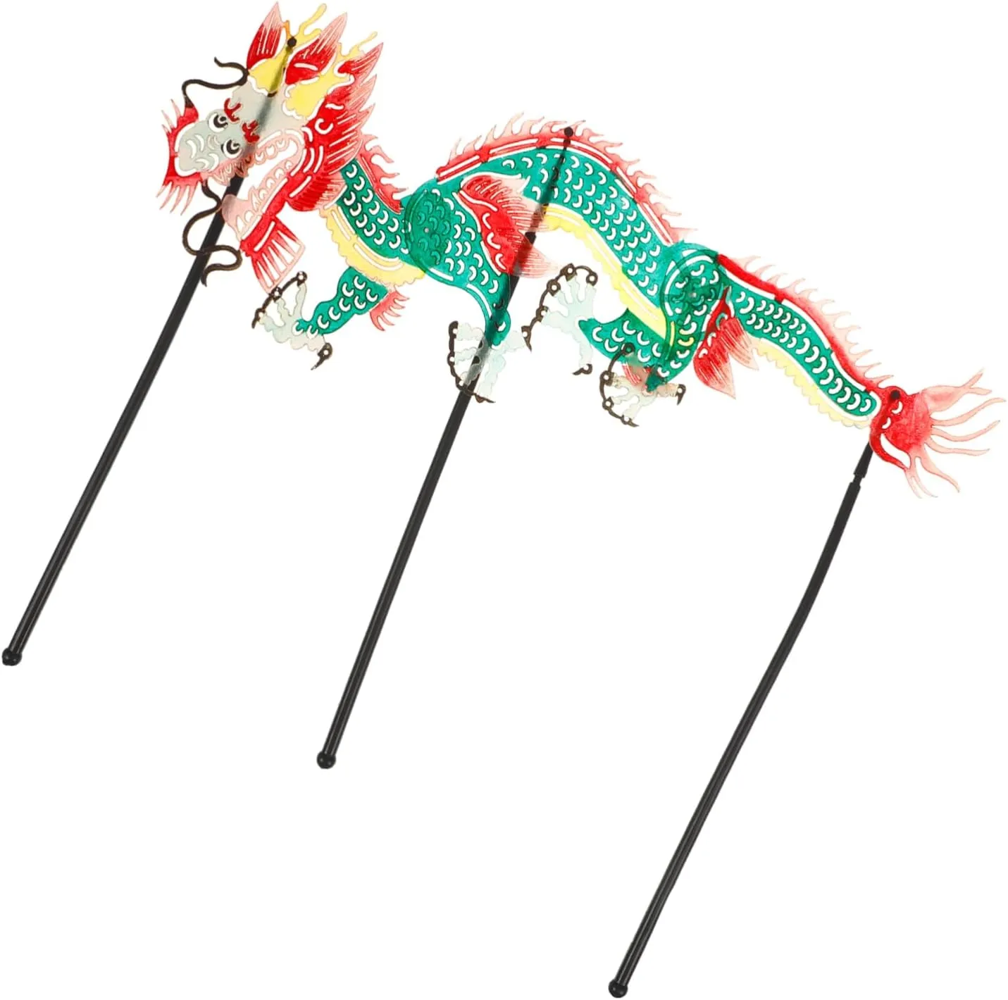Props Traditional Miniature Art for Educational Play Lightweight Craft rely for Cultural Expression Random Style Dragon Design Chinese Shadow Puppet Dance 