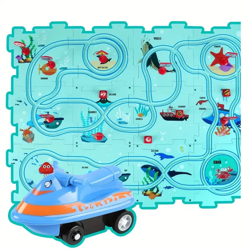 Puzzle Railway Building Block Race