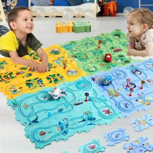 Puzzle Railway Building Block Race