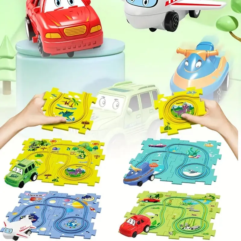 Puzzle Railway Building Block Race