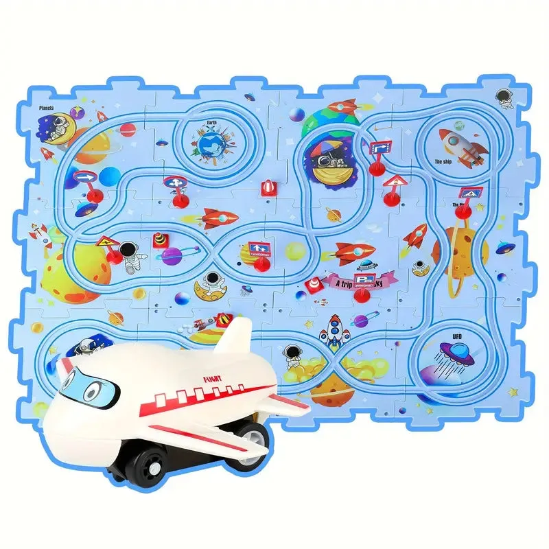 Puzzle Railway Building Block Race