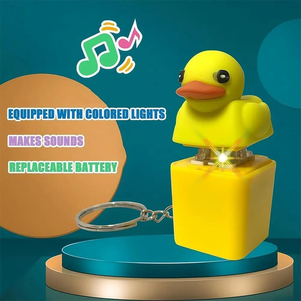 Quacking Duck Fidget Toy Keychain with similar grainy innovator separable siege Lights & Sound, Quakeys Toy Duck, Duck Keyboard Keycaps That Quack, Stress Reliever Anxiety Relief Sensory Toys (2Pcs) Duck Quacking Fidget Toy, 