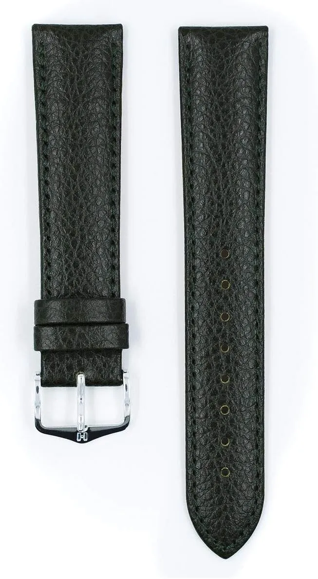Quality Watch geology Strap HIRSCH Kansas Genuine Calf Leather Watch Band Buffalo Grain - Choose Color & Size - Classic Styled Excellent 