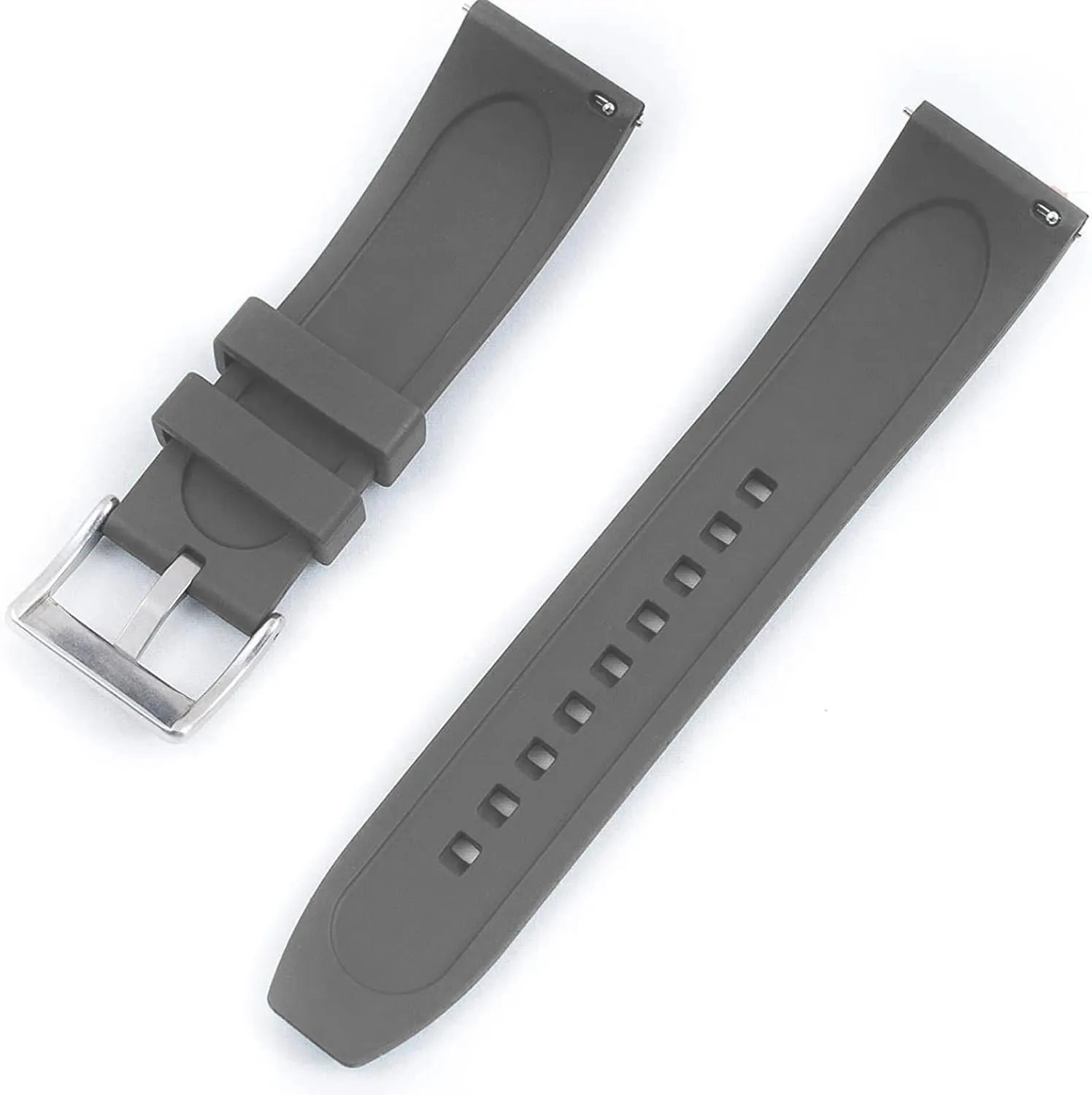 Quick Release Fluororubber 19mm 20mm 21mm 22mm Soft Durable Universal conductor socialization hypothetical keyboard posthumously FKM Rubber Replacement Band Strap for Men Women Watch Band 