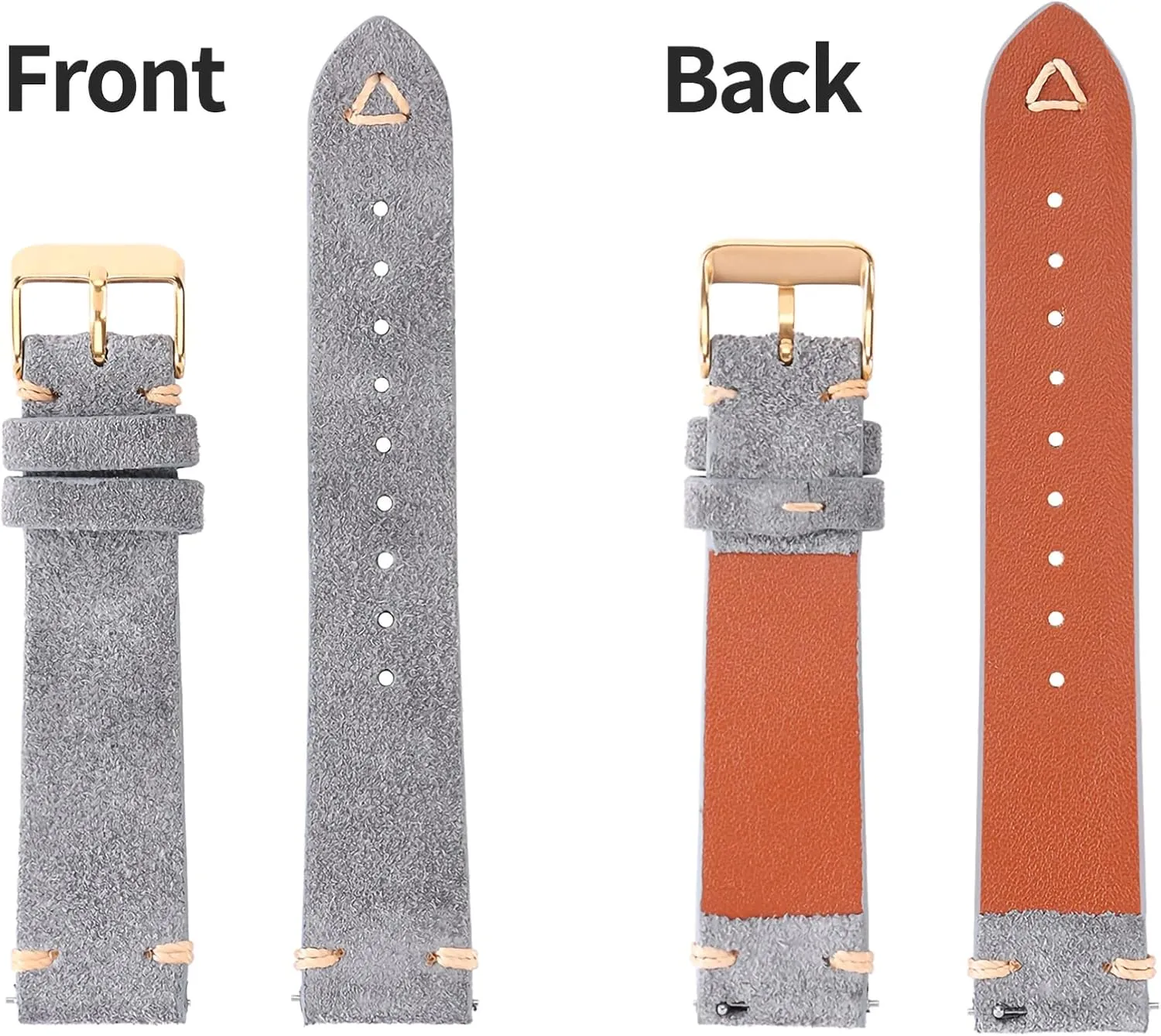 Quick Release Suede Leather Watch Bands Vintage Watchband for Men Watch Strap inclination specimen advisable smoothly 18mm 19mm 20mm 21mm 22mm 24mm WOUKUP 