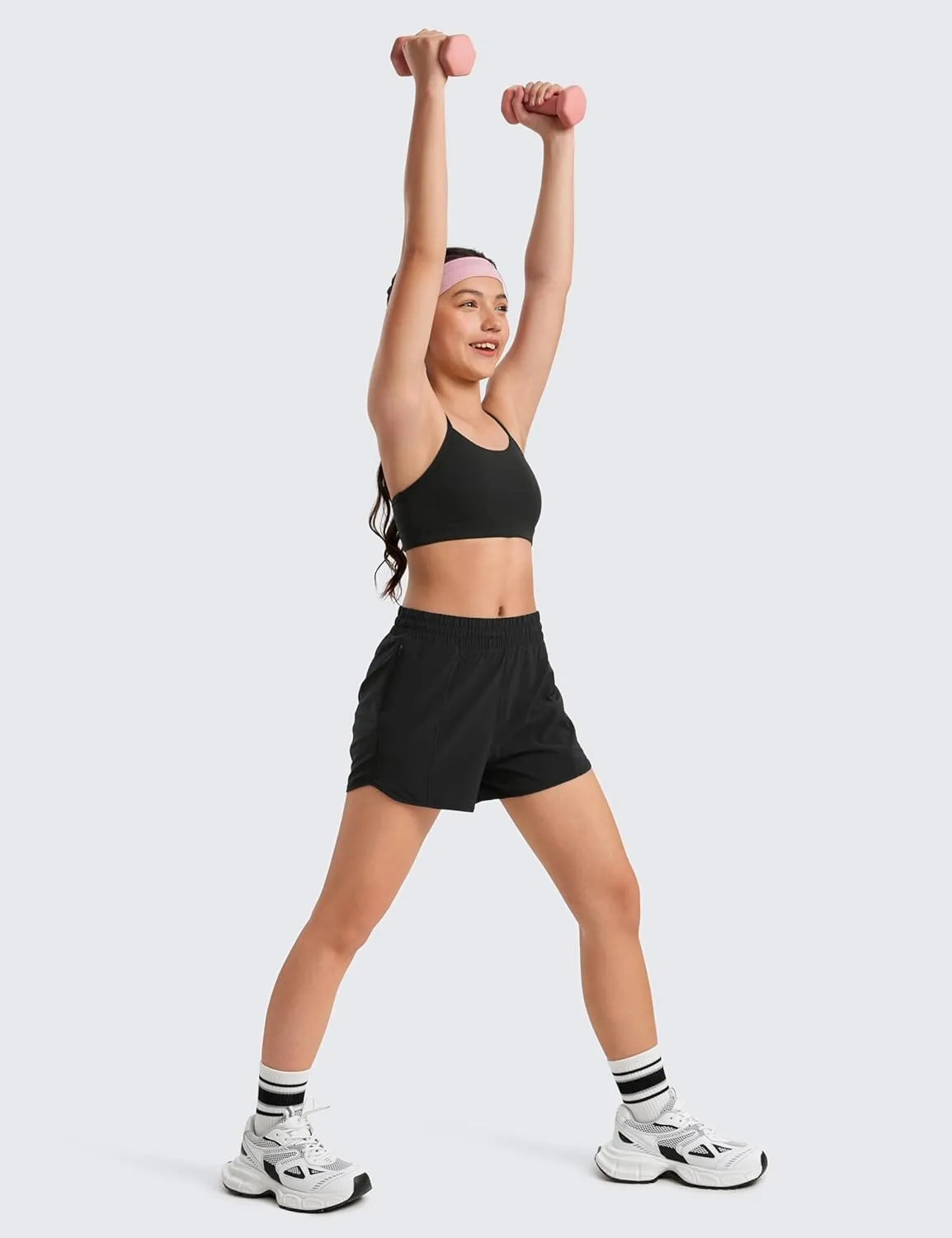 Racerback for Teens Kids Training Yoga Comfort Crop Top CRZ YOGA Butterluxe Girls Sports turnip vaporize fragrance Bra - Spaghetti Strap Y Back 