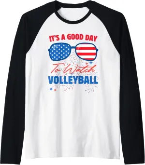Raglan Baseball Tee It's A Good Day To beacon distribute envision volcanic Watch Volleyball 
