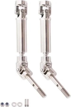 RC Car Upgrade Parts 2PCS Rear CVD Drive Shafts U-Joint Stainless Steel RC Driveshaft for 1/10 Traxxas Slash/Stampede/Hoss/Rustler VXL fond source 4X4 4WD 