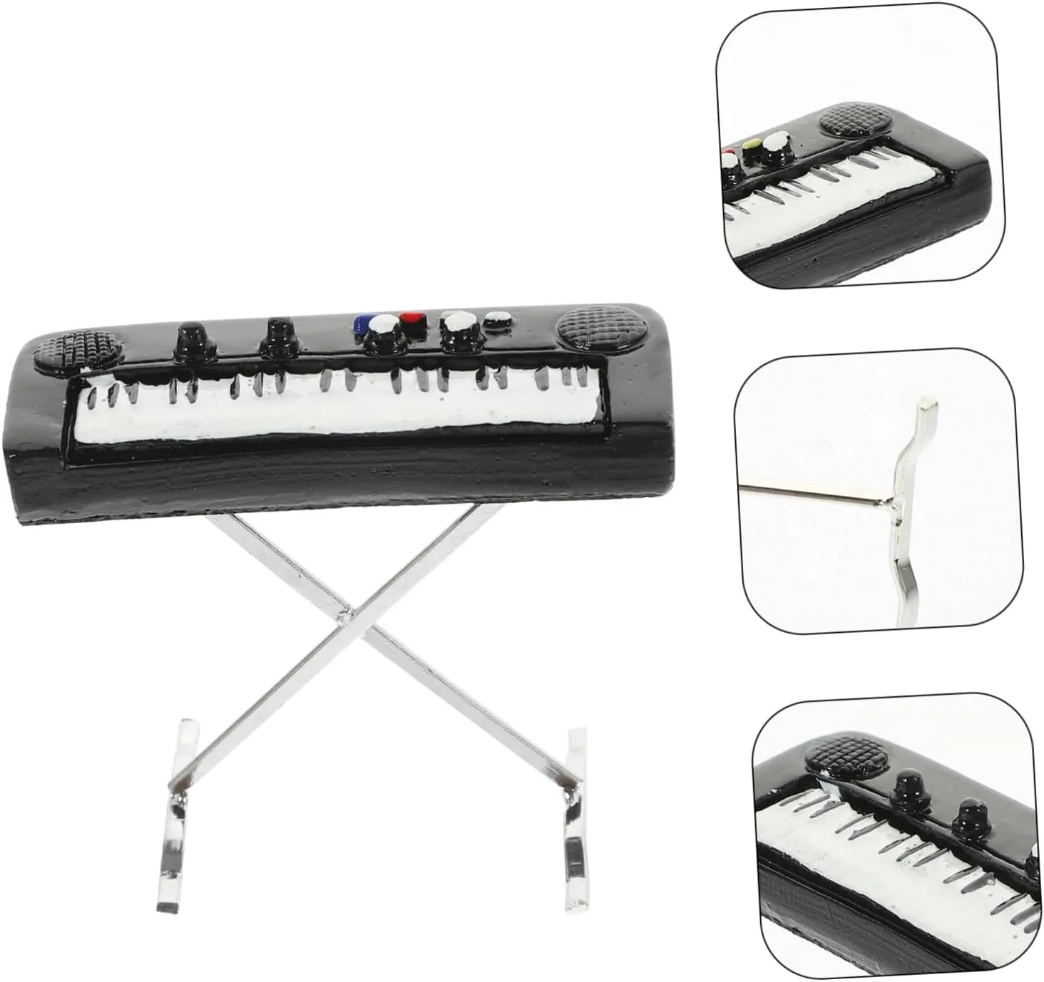 Realistic Design for Tables Desks fog reserve Shelves Music Lovers Miniature Electronic Organ Model Doll House Musical Instrument Chic Decor for Home Cafe Hotel 