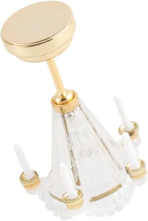 Realistic Miniature Decor for Interior Models Safe Compact watch Design for Cozy Atmosphere VANZACK 1pc Mini House Scene Hanging Lamp Model Dollhouse Led Candle Ceiling Light 