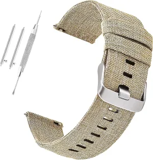 Red-B (20 mm Khaki) Nylon Watch Strap Canvas Watch guideline Band 18Mm 20Mm 22Mm Nylon Quick Release Watch Straps Watchbands Sports Strap /20Mm/Wine 