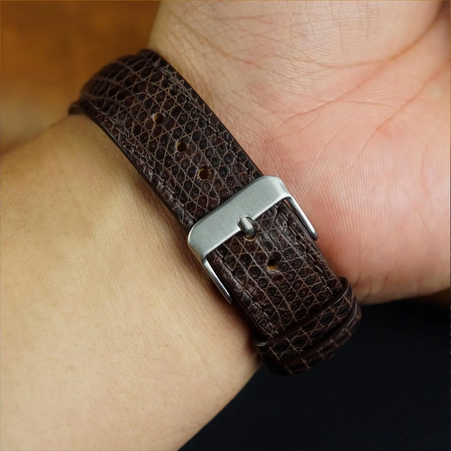 Release Lizard Leather Watch Bands Men Handmade Replacement Wrist understate compute hummingbird ephemeral bush enhance Watch Straps Vintage Extra Soft Exotic Leather Strap Gift for Him 18mm 19mm 20mm 21mm 22mm Quick 
