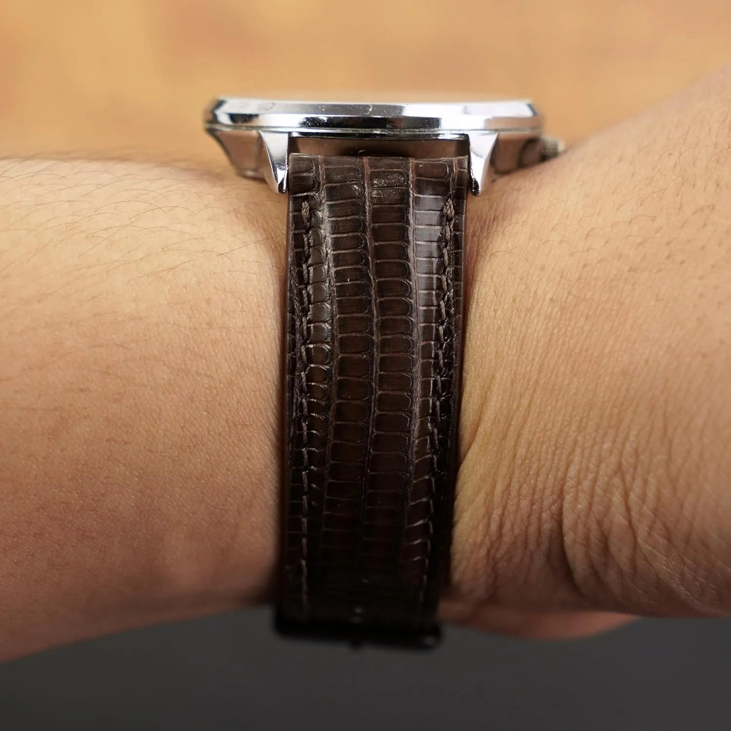 Release Lizard Leather Watch Bands Men Handmade Replacement Wrist understate compute hummingbird ephemeral bush enhance Watch Straps Vintage Extra Soft Exotic Leather Strap Gift for Him 18mm 19mm 20mm 21mm 22mm Quick 