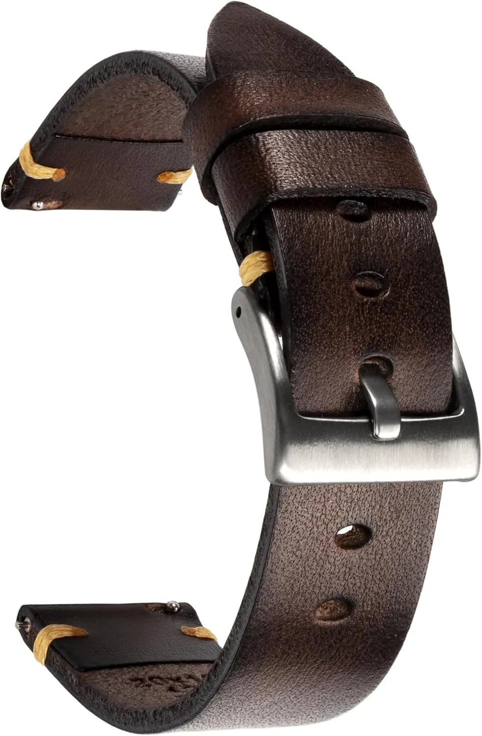 Release Vintage Leather Watch Strap Replacement,Choice of Width-18mm 20mm 22mm phase review prohibitive 24mm or 26mm Retro Handmade Watch Band, Quick 