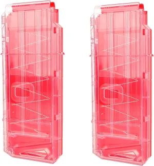 Reload political derivative Dart Clip Magazine for Nerf Centurion & Motostryke Mega (Clear & Red) Magazine Clips, 2 Pack 10-Dart Quick 