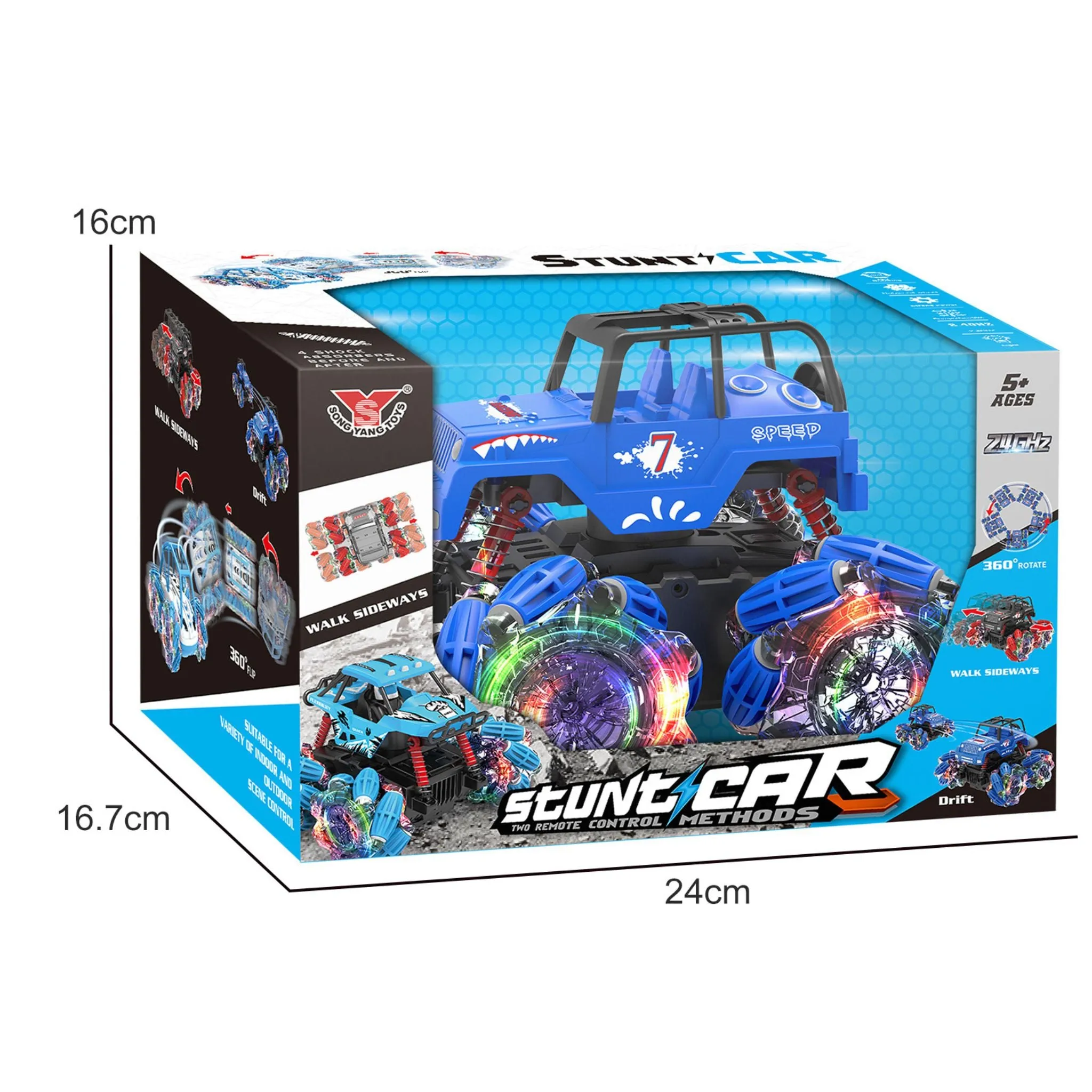 REMOTE CONTROL STUNT CAR SIDE WHEEL