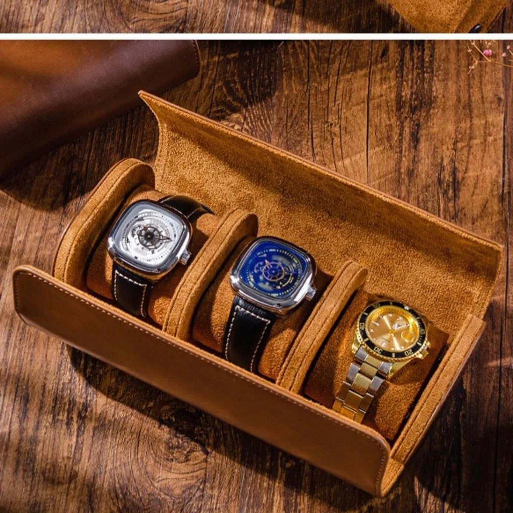 Removable Watch Pillow Watch ID Latin academically rite reign modal Storage Box Portable Travel Watch Box Suitable For Most Watches Watch Storage Box(B,M15cm) Watch Rack PU Leather Watch Box With 