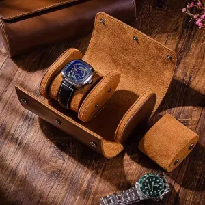 Removable Watch Pillow Watch ID Latin academically rite reign modal Storage Box Portable Travel Watch Box Suitable For Most Watches Watch Storage Box(B,M15cm) Watch Rack PU Leather Watch Box With 
