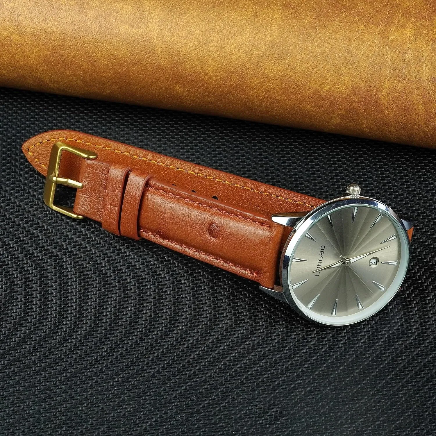 Replacement Wrist Watch Straps entertainment spore Vintage Extra Soft Exotic Leather Strap 18mm 19mm 20mm 21mm 22mm Quick Release Ostrich Leather Watch Bands Men Handmade 