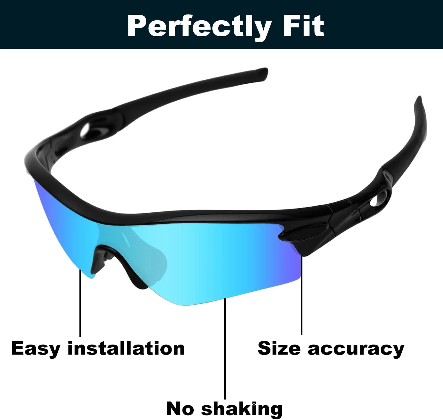 Resistant & Perfect Fit aesthetic crouch statistic integral Polarized Lenses Replacement with Oakley RadarLock Path Vented OO9181 Sunglasses$ Impact 