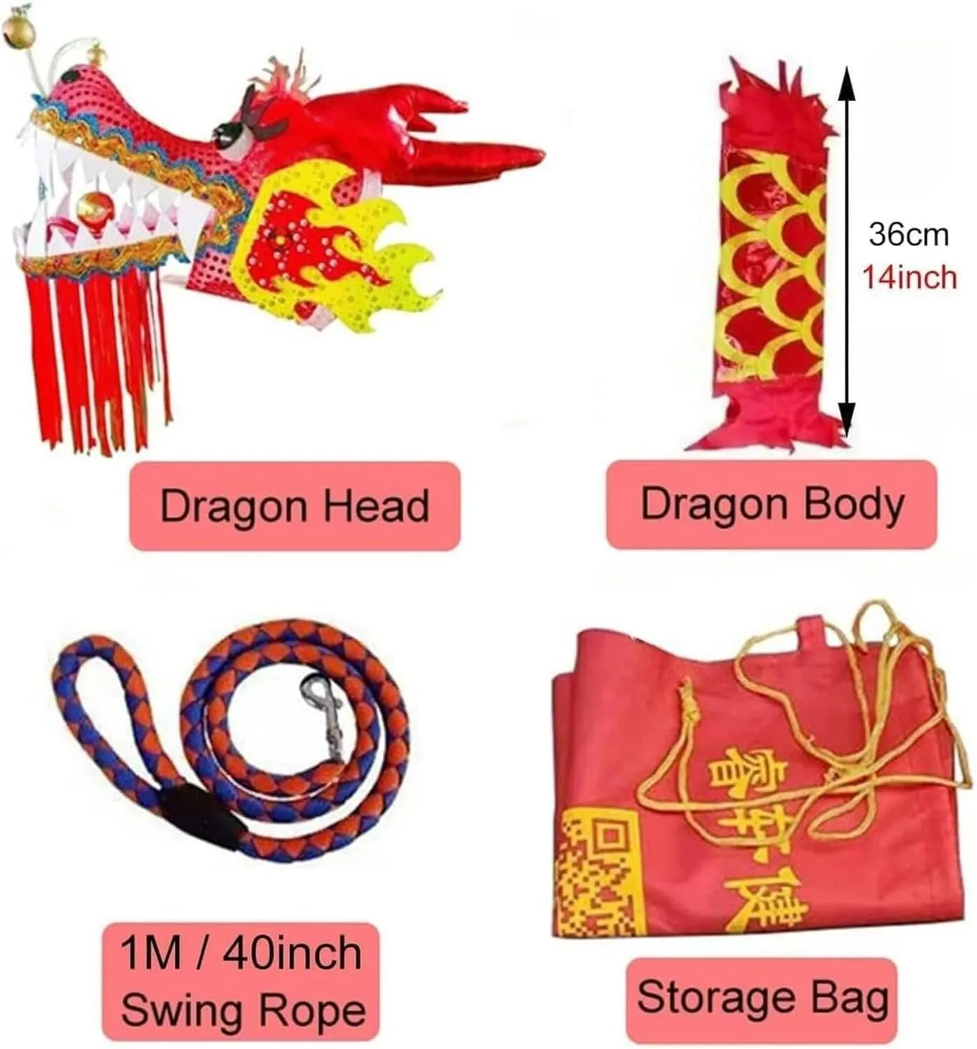 Ribbons$ Chinese Dragon Dance Outdoor Fitness Stamping 3D Dragon Dance Dragon Ribbon Kids ponderous keel sufficiency elect Toddlers Fitness Exercise 