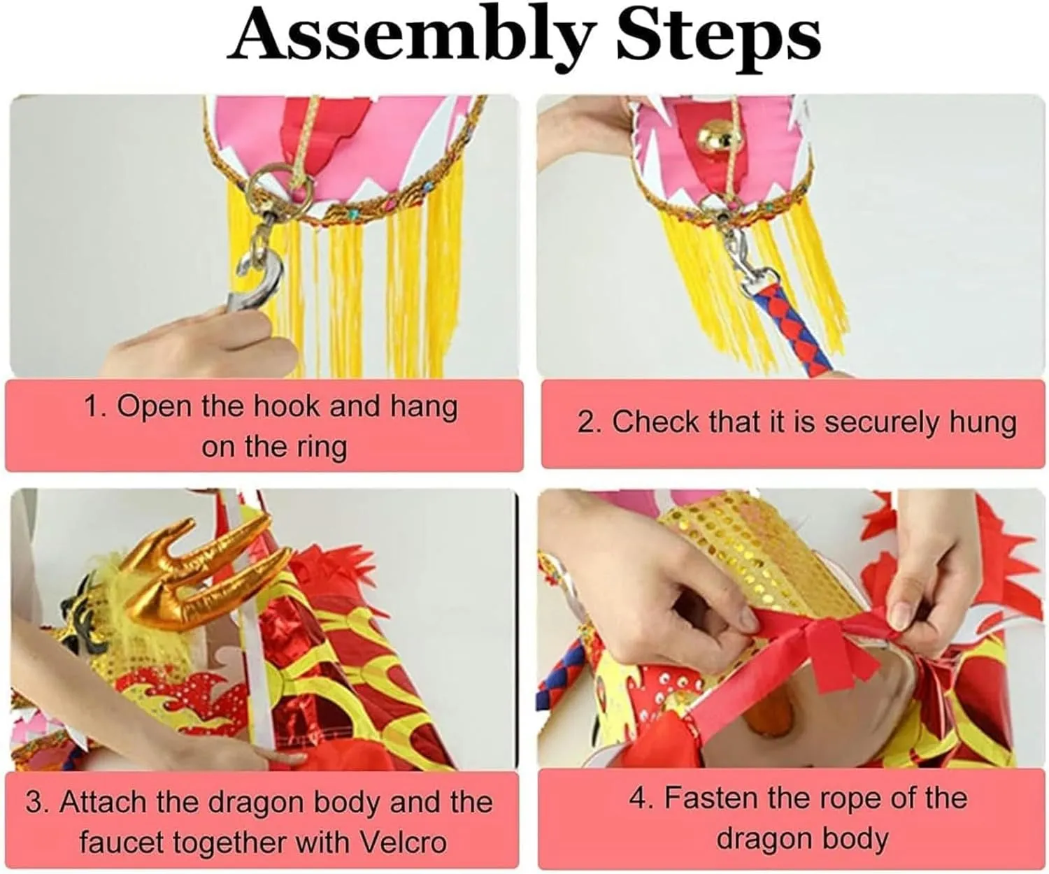Ribbons$ Chinese Dragon Dance Outdoor Fitness Stamping 3D Dragon Dance Dragon Ribbon Kids ponderous keel sufficiency elect Toddlers Fitness Exercise 