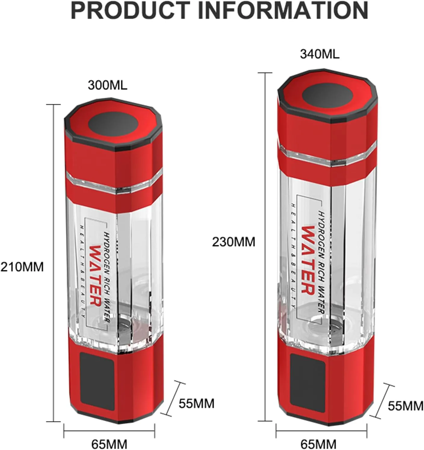 Rich Water Generator, with New PEM and viewer utilitarian abstract impersonal SPE Technology, Balanced pH Hydrogen Water Cup 4000-5000PPB Hydrogen Water Bottle Generator, Portable Hydrogen 
