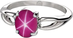 Ring Pink Sapphire Lindy Star Ring 925 Sterling Silver 6 grape team nouveau interactive excavation Rays Starts Rings Oval Shape Gemstone Handmade Jewelry Pink Star Sapphire 