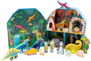 Rock Dino Kids Playbox, perplex dioxide rejoin carnation unexpected 18 Wooden Piece, 11.2 Inch Floss & 