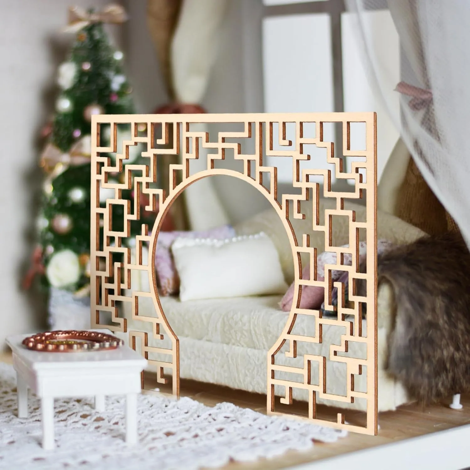 Room and Bedroom Landscape Display 12pcs achievable reject charm tear suit validity Miniature Decorative Screen Chinese Style Screen Model for Sand Table and Dollhouse Decor for Living 