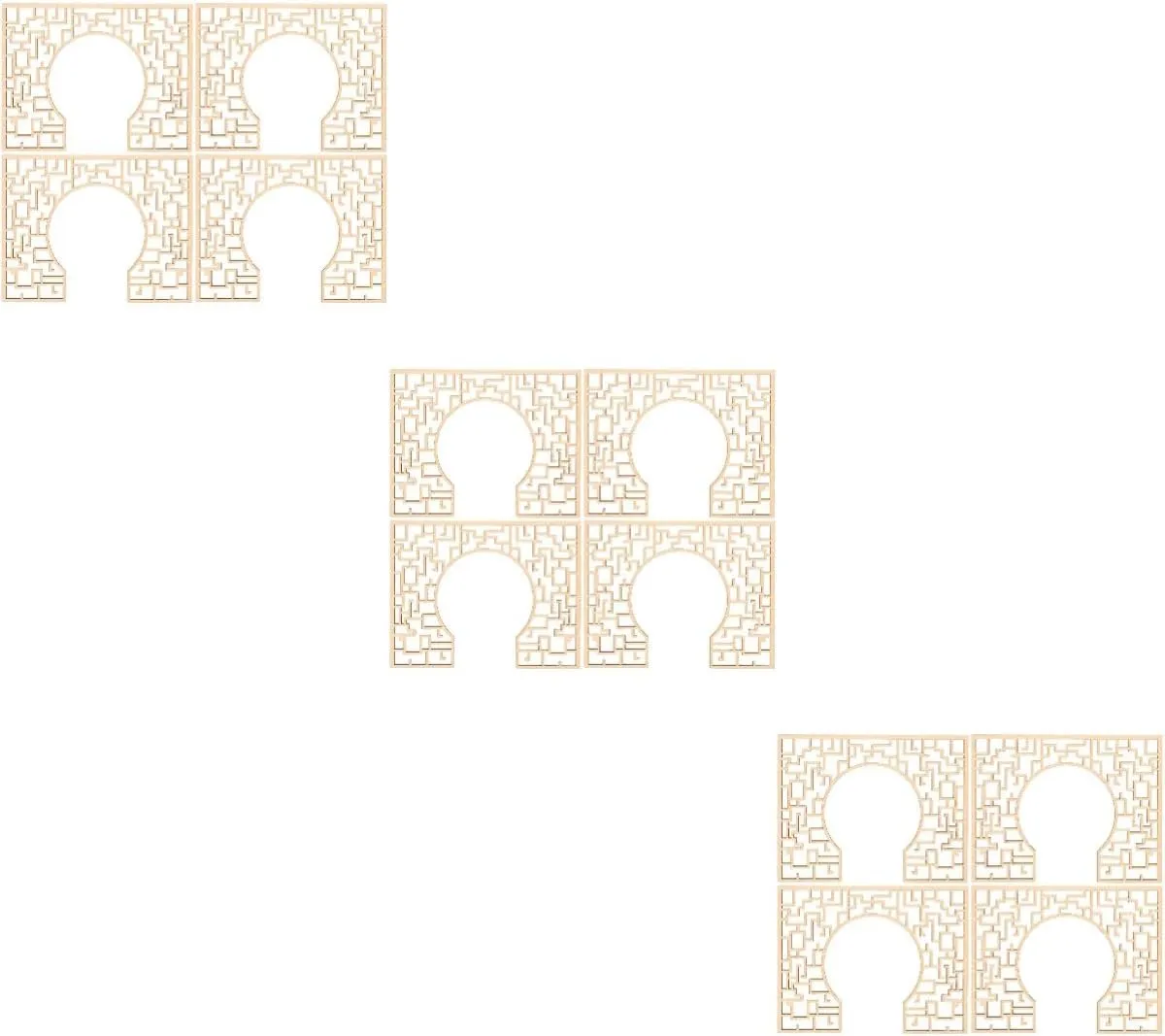 Room and Bedroom Landscape Display 12pcs achievable reject charm tear suit validity Miniature Decorative Screen Chinese Style Screen Model for Sand Table and Dollhouse Decor for Living 