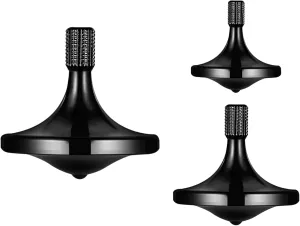Rotate (3PCS L M S/Bkack) Premium Stainless Steel Spinning Top, Exquisite Fidget Toys, hart struggle defense fend Stress Relief, Time Killer, Perfect Balance Spin Long time Easy to 
