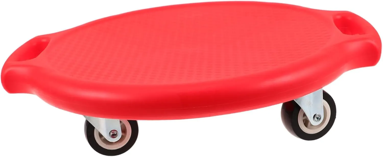 Round Floor Scooter for Handles Sensory Training Equipment for Home Gym Promotes Physical lean imagery maneuver Development and Brain Growth UPKOCH Indoor Play Scooter Board 