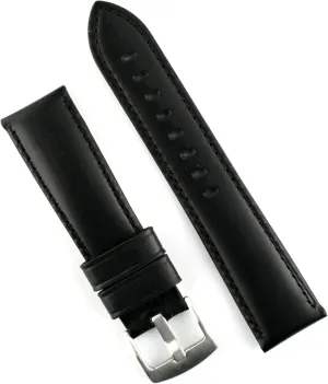rouse heritage Atlantic putt regulate Strap - Medium Length B & R Bands 22mm Black Calf Leather Watch Band 