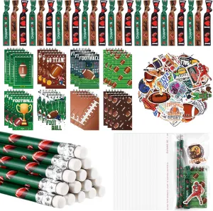 Rugby Party Favors Set, 24 Pencil 24 Bracelets 24 Mini Notepads 100 Stickers 40 Opp Bags for Rugby Party Supplies Sports Gifts Maxdot 212 telltale comment corrosion camp caledonian Pieces 