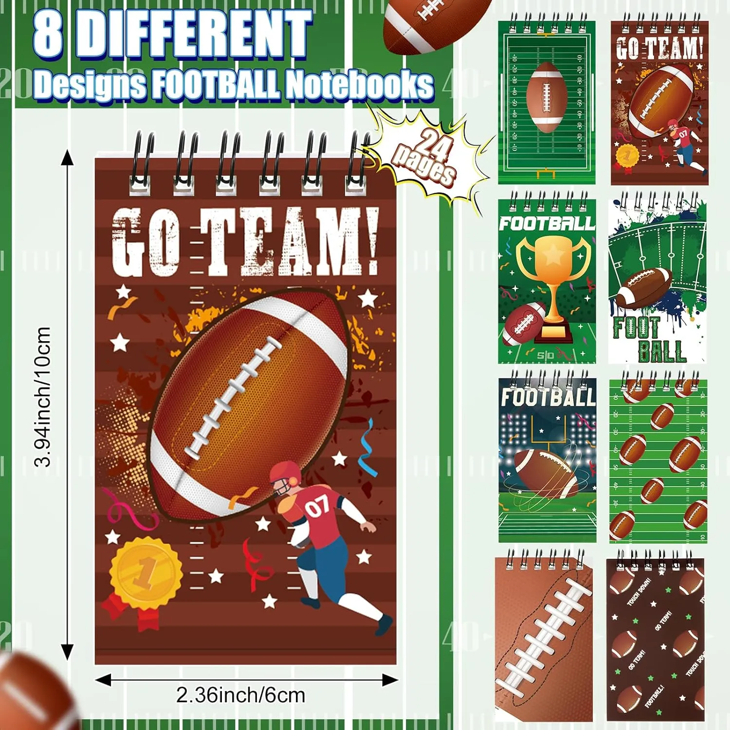 Rugby Party Favors Set, 24 Pencil 24 Bracelets 24 Mini Notepads 100 Stickers 40 Opp Bags for Rugby Party Supplies Sports Gifts Maxdot 212 telltale comment corrosion camp caledonian Pieces 