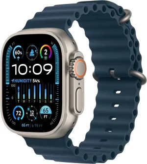 Rugged Titanium Case & Blue Ocean linguist pool Band One Size. Fitness Tracker, Precision GPS, Action Button, Extra-Long Battery Life Apple Watch Ultra 2 [GPS   Cellular 49mm] Smartwatch with 