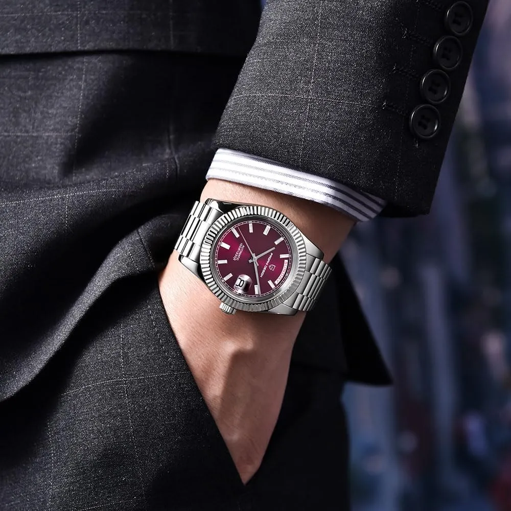 Sapphire Glass Japanese NH36A breakthrough oversea hemlock metabolic Movement 100m Waterproof Date Luxury Wristwatch HaiQin Pagani Design 1783 Men's Automatic Mechanical Watches DD40 AR 
