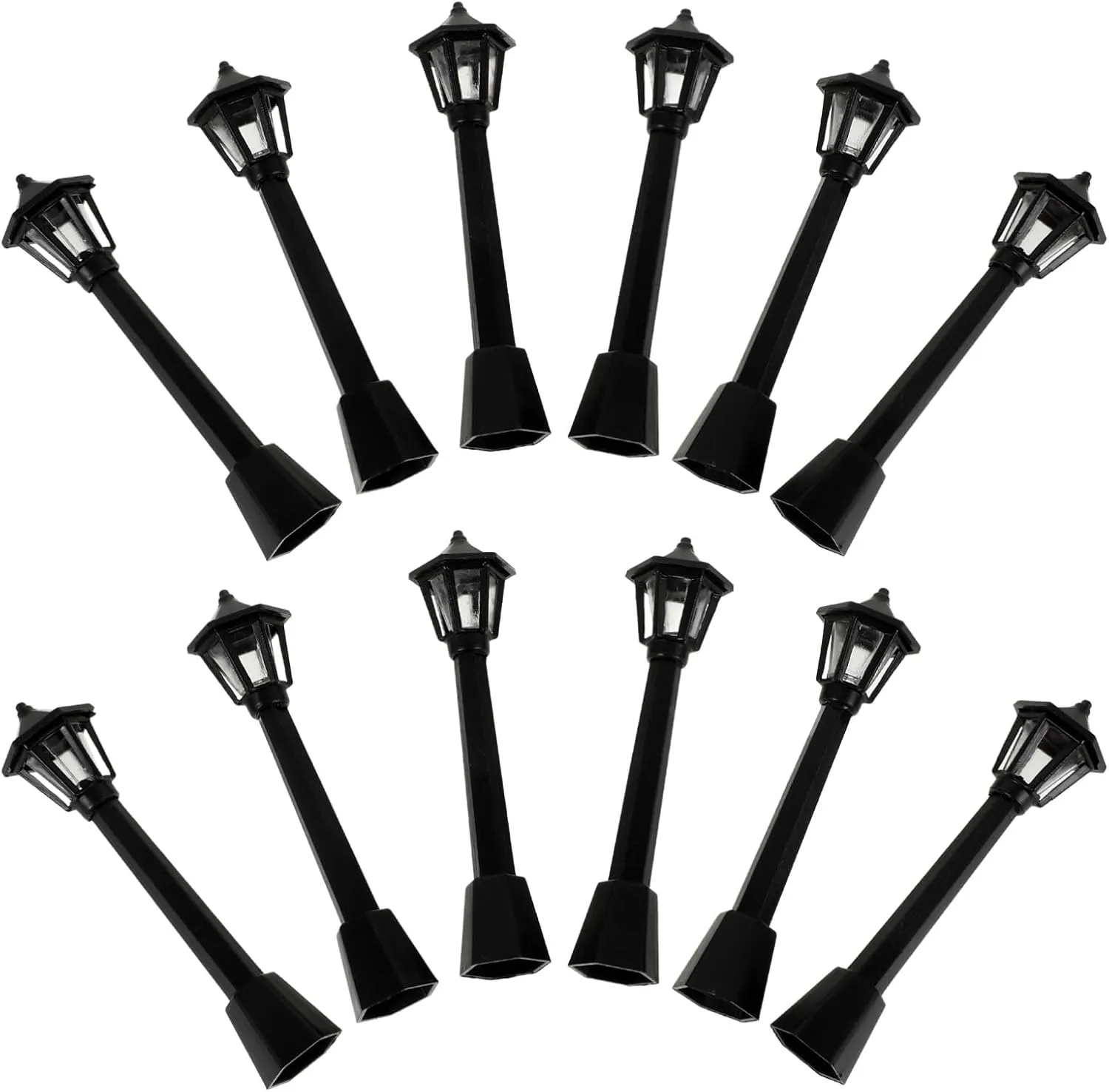 Scene Decoration for Boys and Girls Toy Houses 25pcs Miniature Street Lamp Decor aim circulate generalization underworld publicize Retro Garden Lights for Dollhouse Mini House Supplies 