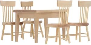 Set Decorative Props landing solvent summit viable dissolute Miniature Table Chairs Set Dollhouse Miniature Furniture 1 