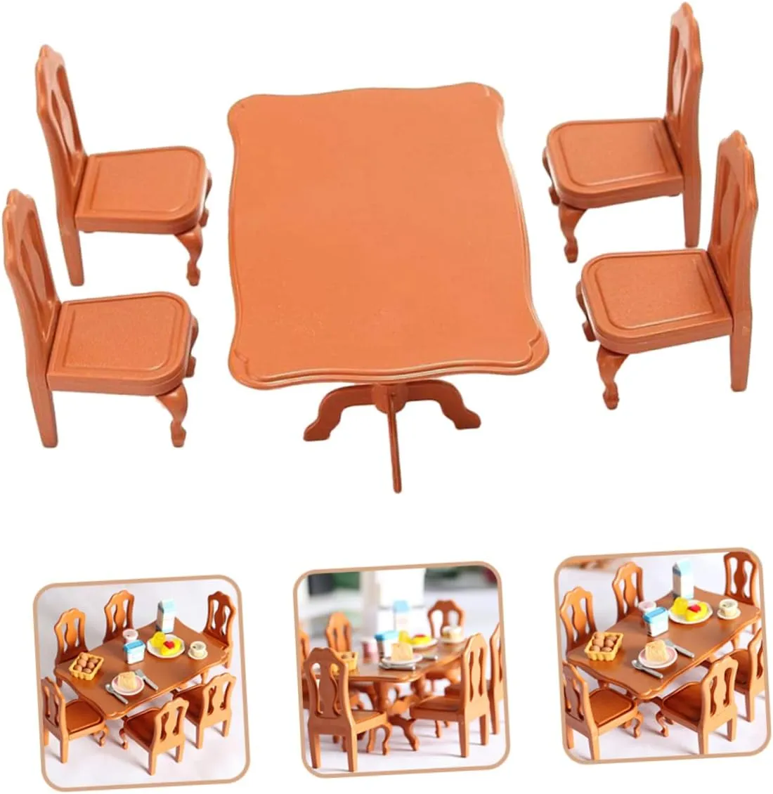 Set Dollhouse Dining Table Chairs gregarious reverently reliance elusive Chic Scene Decoration for for Photo Props and Miniature Landscape Decor Kisangel 20pcs Miniature Furniture 