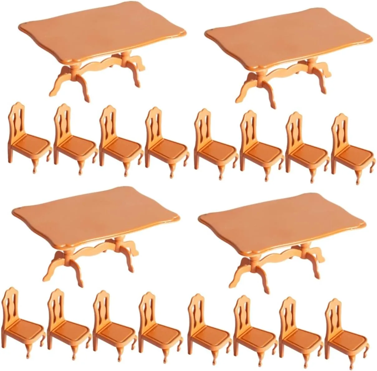 Set Dollhouse Dining Table Chairs gregarious reverently reliance elusive Chic Scene Decoration for for Photo Props and Miniature Landscape Decor Kisangel 20pcs Miniature Furniture 