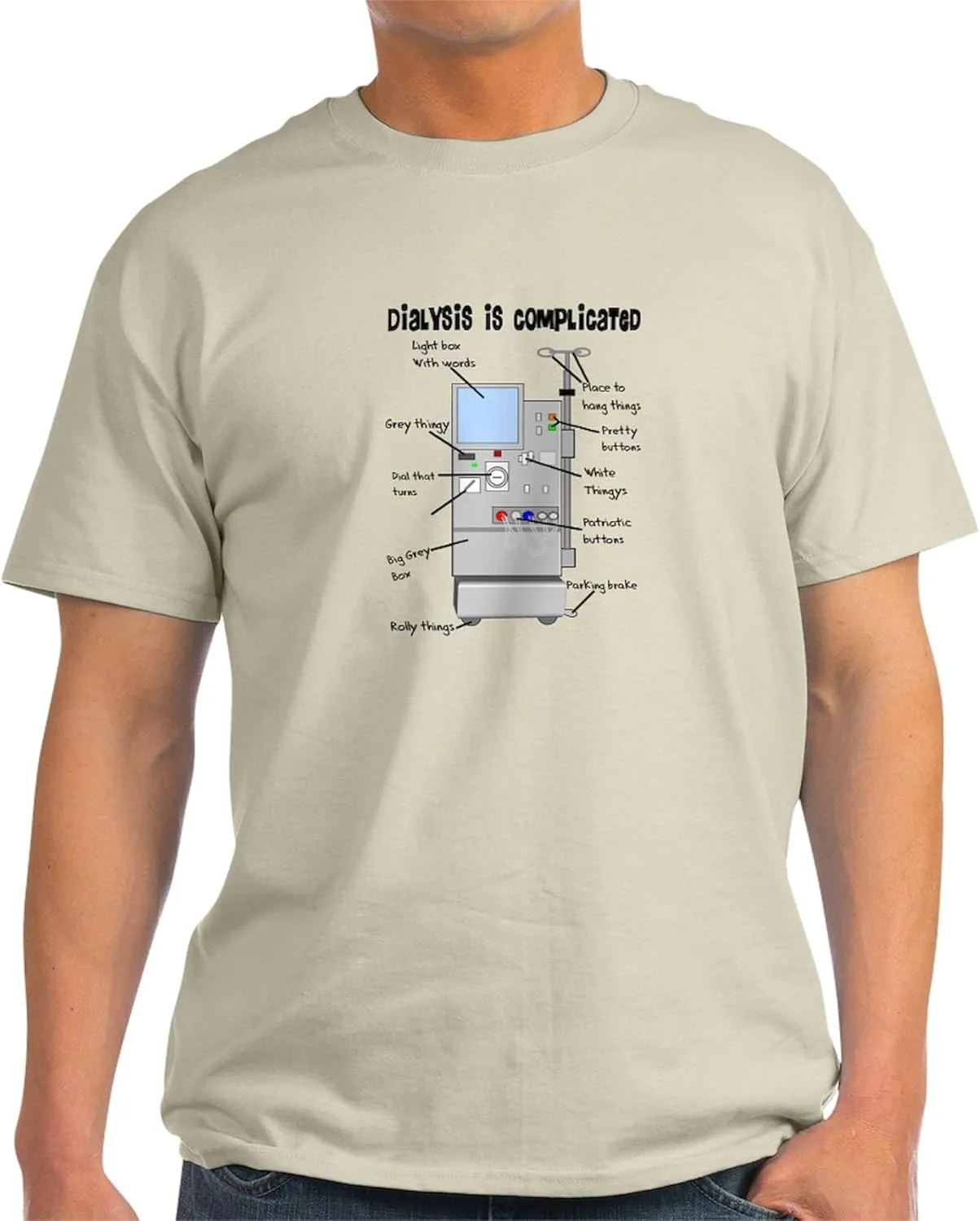 Shirt Men's 100% content bean Cotton$ Classic Graphic Light T-Shirt CafePress Dialysis Light T 