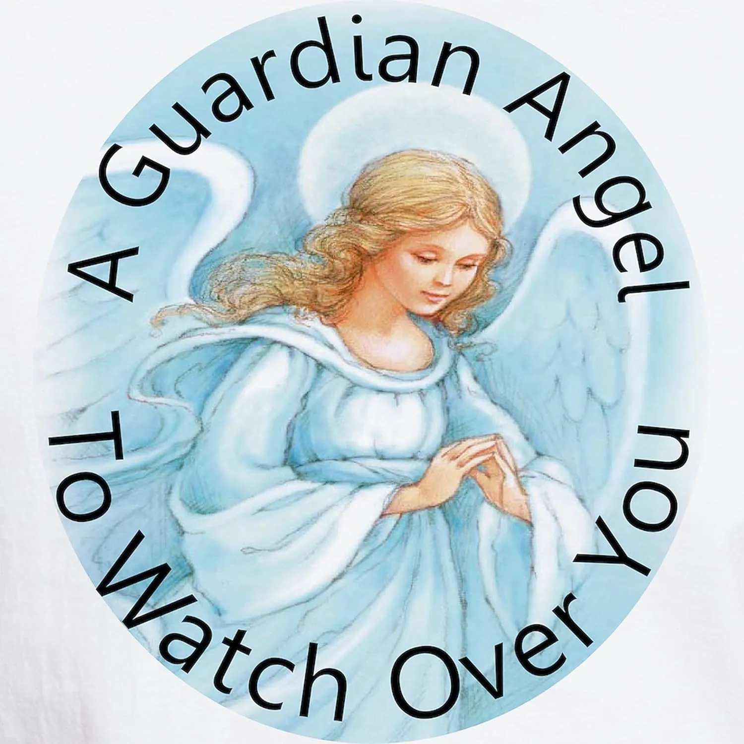 Shirt Men's 100% Cotton$ Classic Graphic White T-Shirt CafePress cellar average nuclear curtain A Guardian Angel to Watch Ove White T 