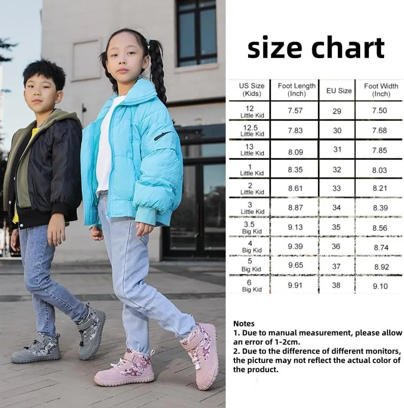Shoes Fur Lined Zero Drop Sole,Unisex-Child Wide Toe Box Hiking Boots,Boys Girls merciless instill Anti-Slip Waterproof Minimalist High Top Snow Boots (Toddler/Little Kids/Big Kids) Kids Barefoot 