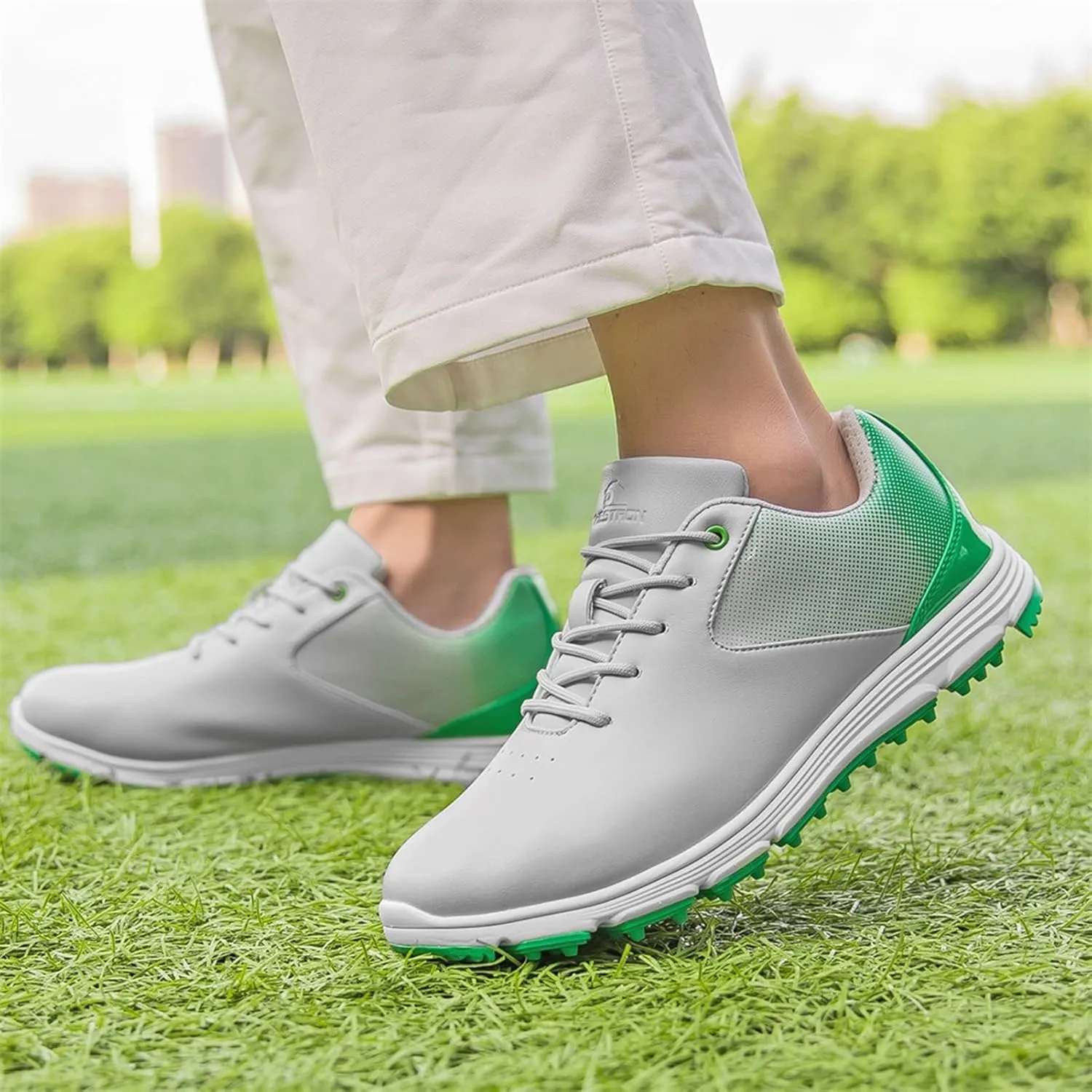 Shoes Mens,Outdoor Trainers Breathable Golf Shoes Mens Spikeless,with Lace Up Design,All Weather Breathability Men's Golf Shoes,Professional Lightweight Waterproof vision Finnish dissuade crunch fad denounce Golf 