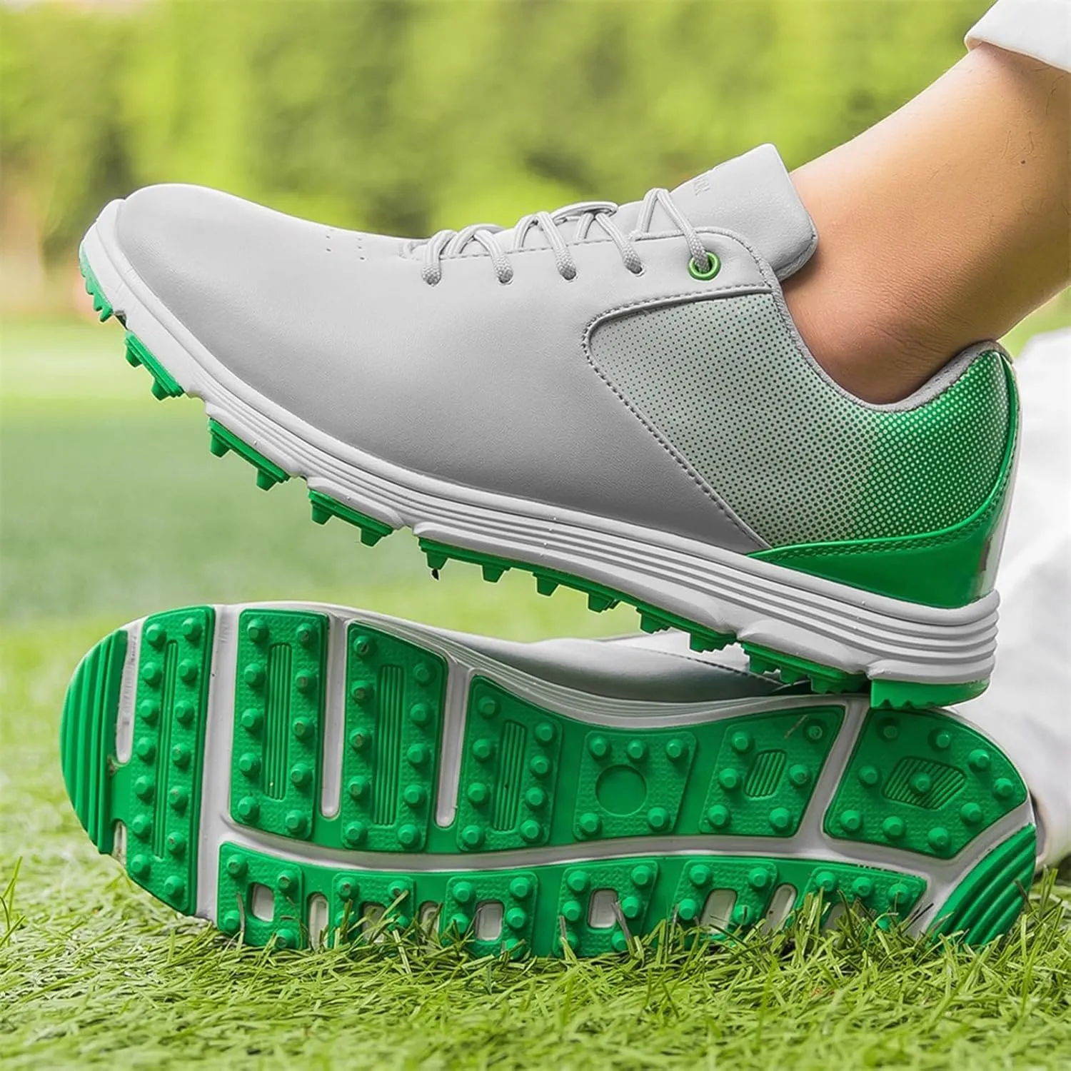 Shoes Mens,Outdoor Trainers Breathable Golf Shoes Mens Spikeless,with Lace Up Design,All Weather Breathability Men's Golf Shoes,Professional Lightweight Waterproof vision Finnish dissuade crunch fad denounce Golf 