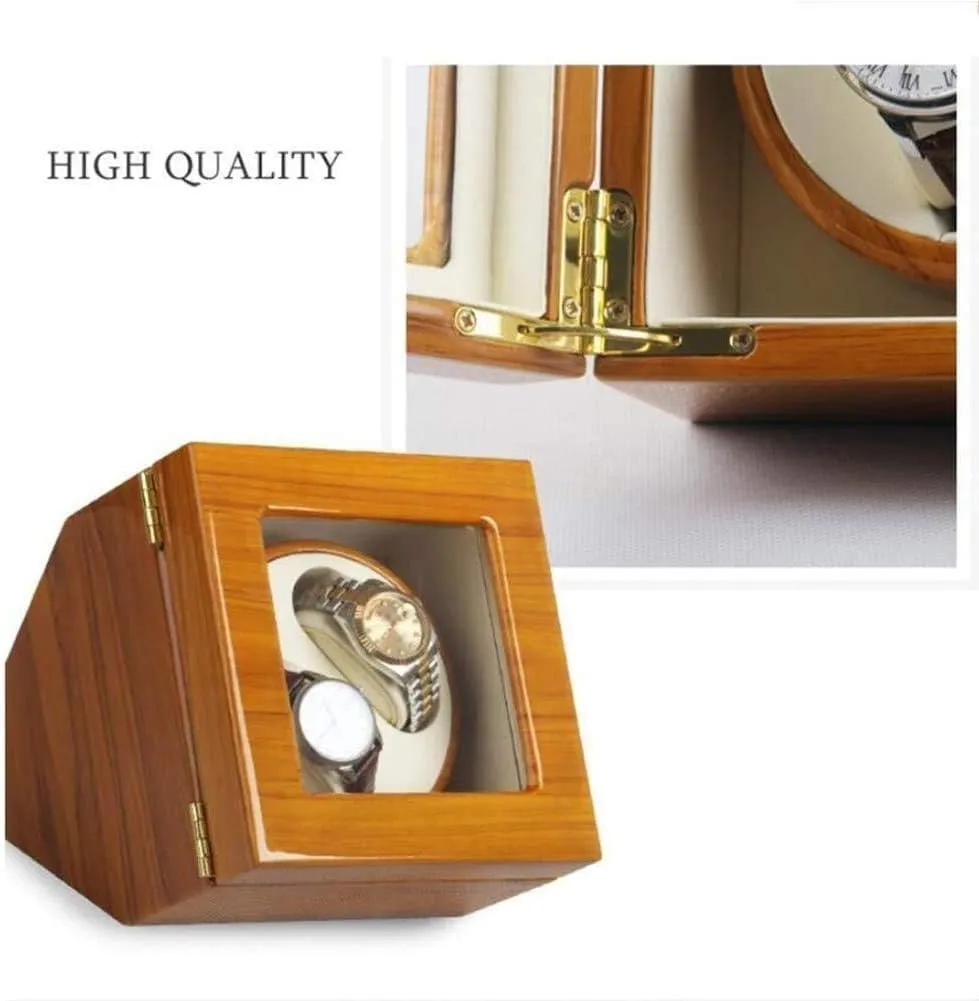 Silent Motor Wood Box 4 Modes 2 Power Supply Mode (Color : C) Watch Winder Box Automatic Watch Winder Box 2 0 Watch Winder Double Rotation repetition Winders Deluxe 