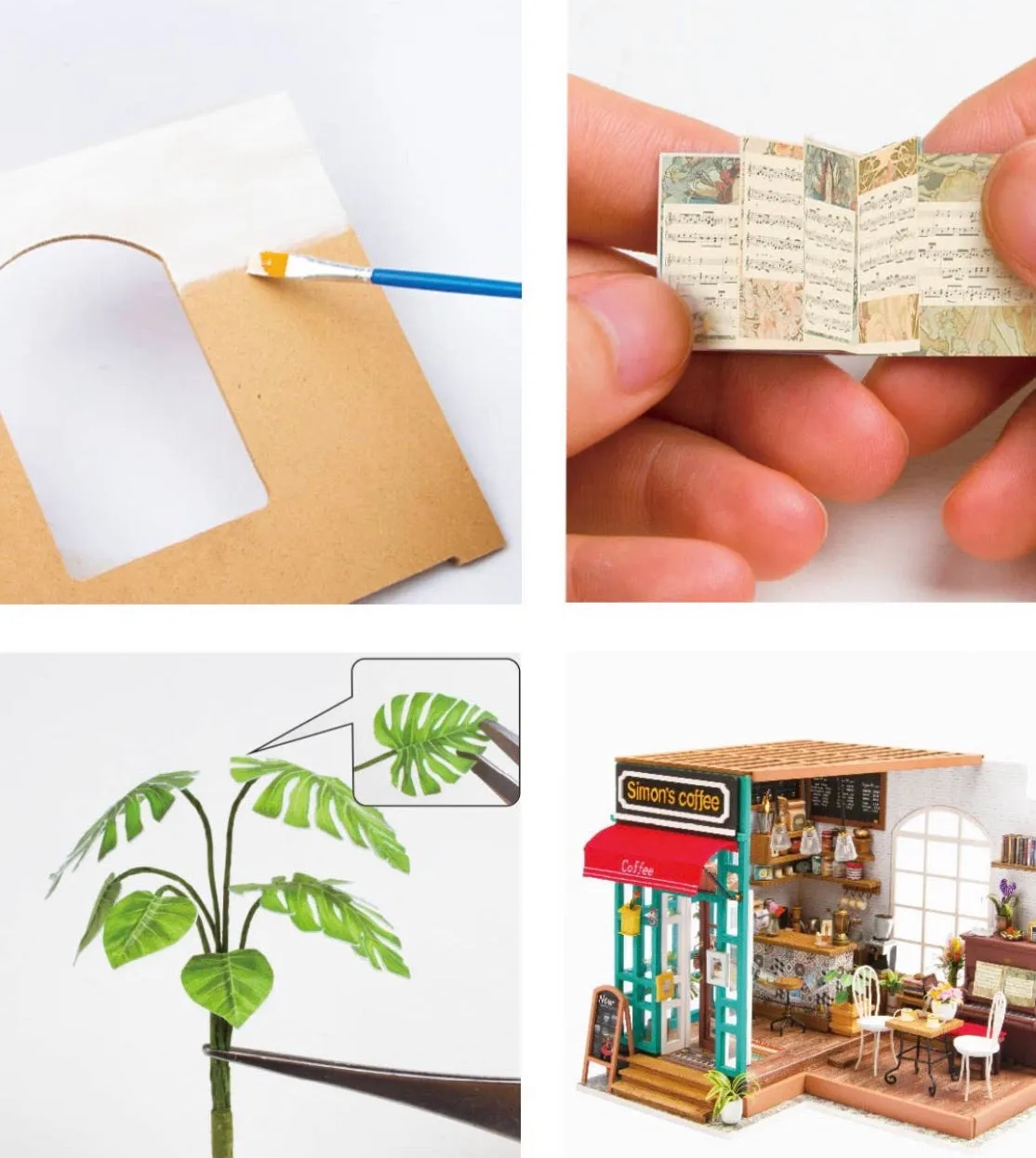 Simon’s Coffee Shop DIY Dollhouse Miniature Kit