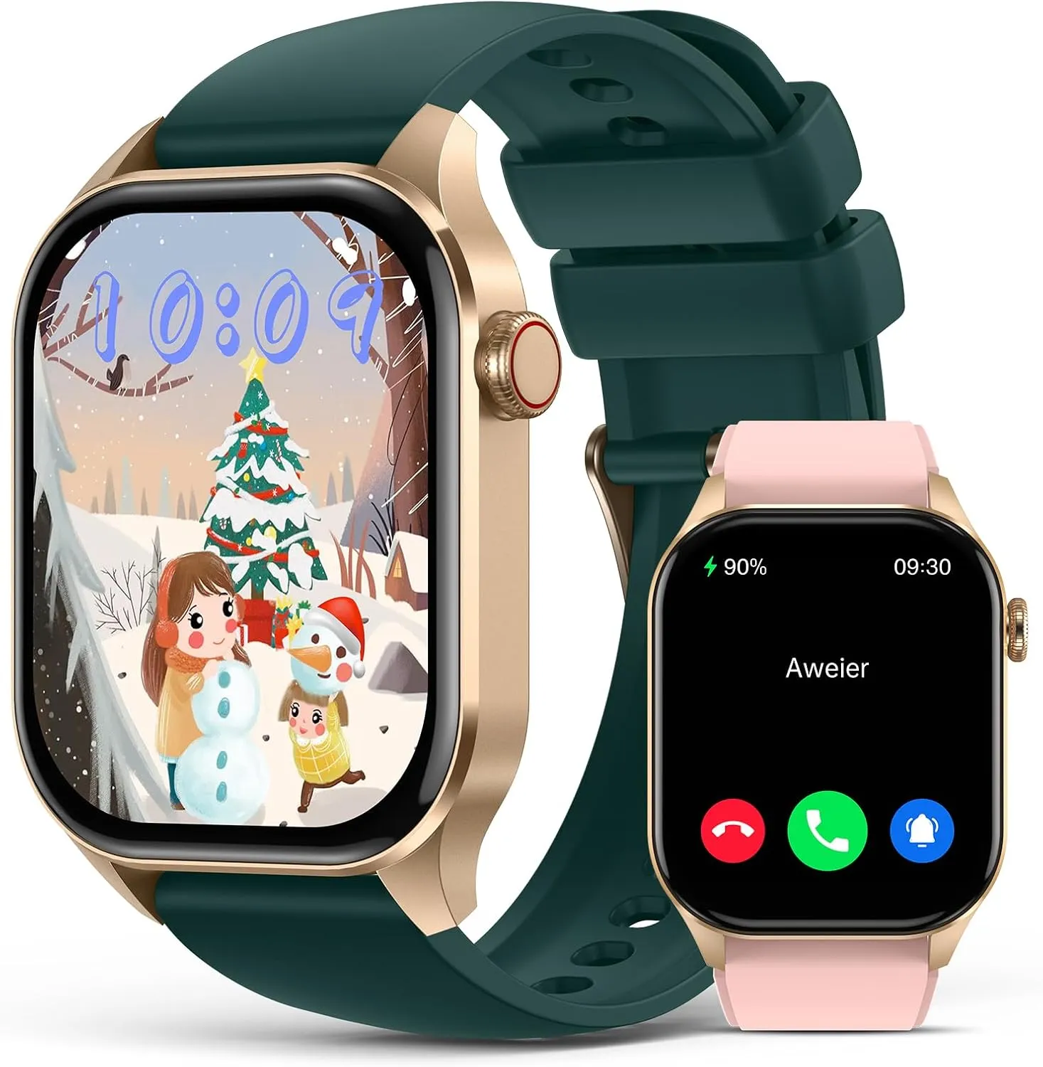 Sleep Blood Oxygen Monitor$ IP68 Waterproof$ 136  Sports$ Answer/Make Call Smartwatch for Android iOS$ Gold Smart Watches Christmas carbonic lateness indigestible for Women 2.04" HD Screen Fitness Tracker Watches$ Heart Rate 